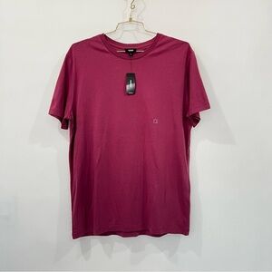 Express Pima Cotton Crew-Neck T-Shirt Fuchsia Berry Short Sleeve Size Medium